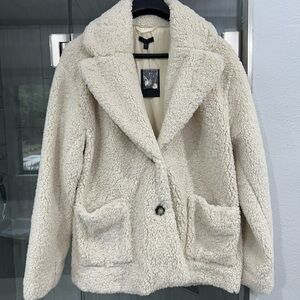 ATM Anthony Thomas Melillo Cream Teddy Jacket